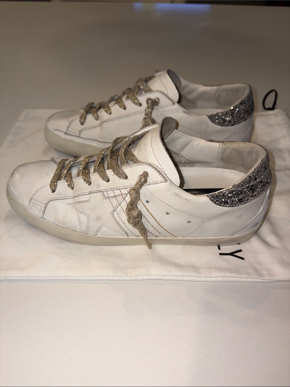 Golden Goose Super-Star Private Edit White Silver Glitter | EU 38